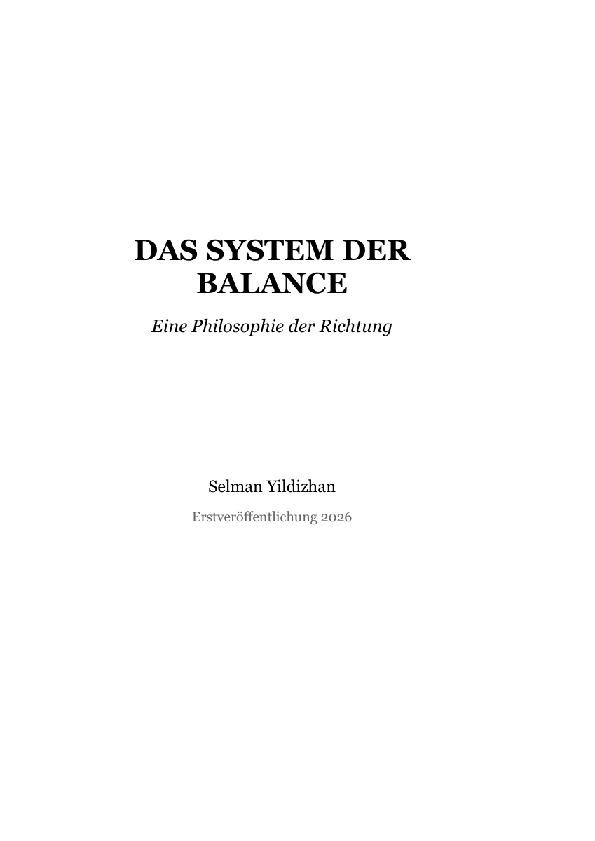Das System der Balance · Selman Yildizhan